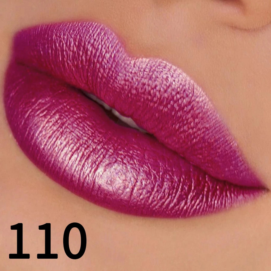 Batom Glitter 19 Cores – Hidratação, Brilho Metalizado e Alta Pigmentação