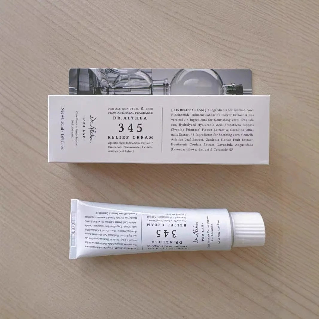 Dr.Althea Creme Facial Coreano 345 Relief | Suavizante, Clareador, Hidratante e Reparador Antioxidante