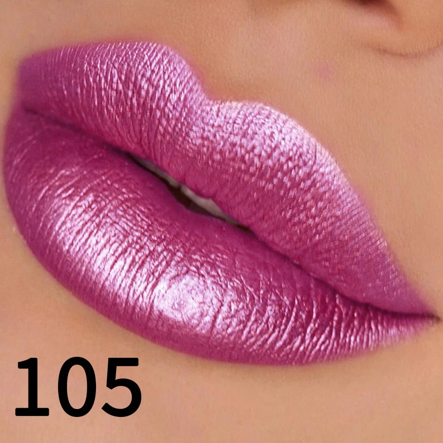 Batom Glitter 19 Cores – Hidratação, Brilho Metalizado e Alta Pigmentação