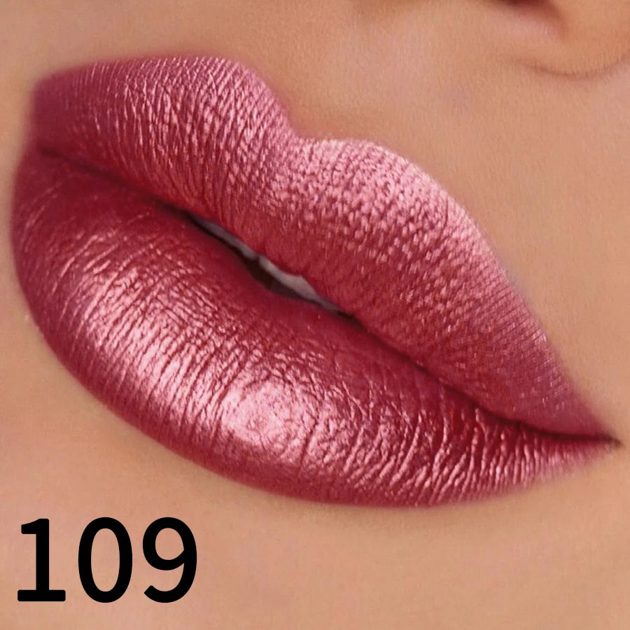 Batom Glitter 19 Cores – Hidratação, Brilho Metalizado e Alta Pigmentação