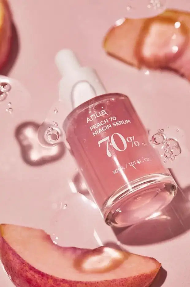 Anua Peach 70 Sérum Facial com Niacinamida 30ml | Hidratação, Luminosidade e Pele Uniforme – Skincare Coreano