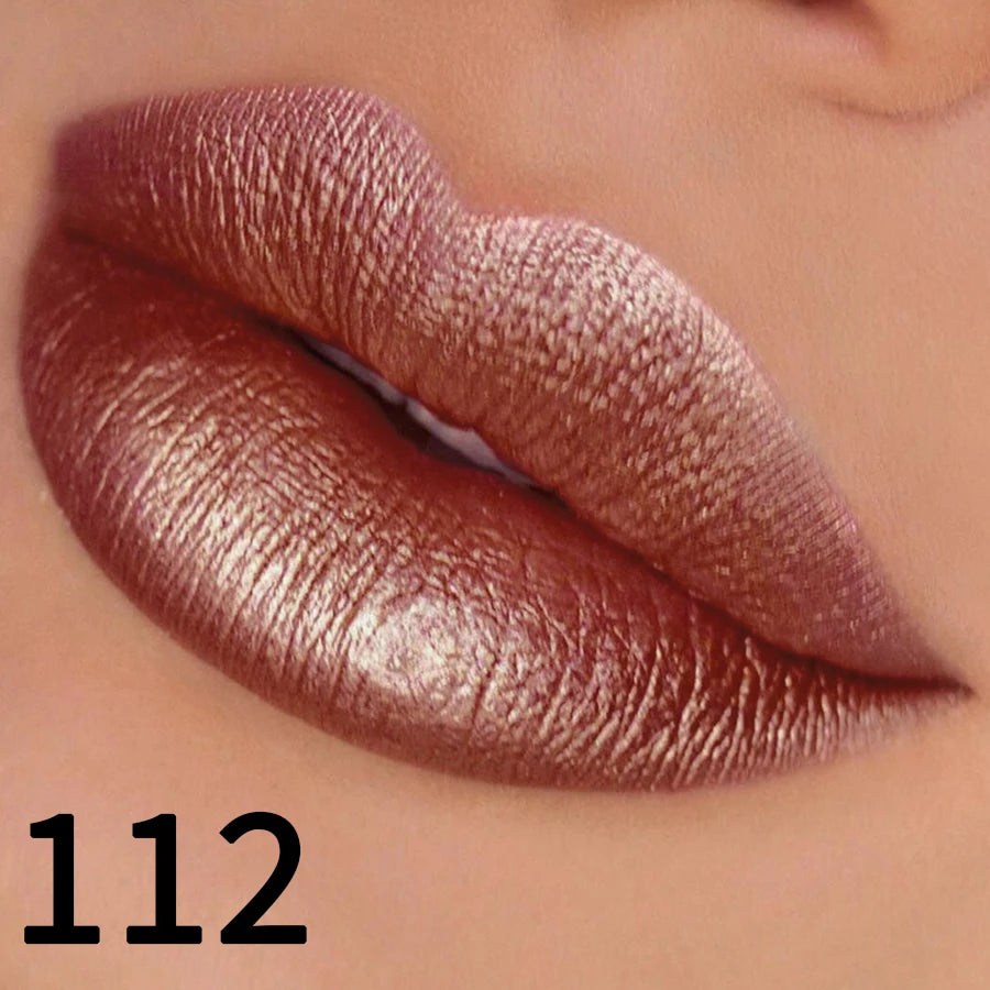 Batom Glitter 19 Cores – Hidratação, Brilho Metalizado e Alta Pigmentação