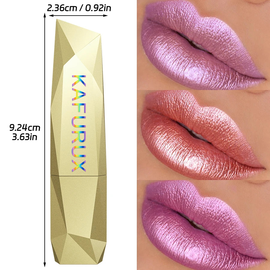 Batom Glitter 19 Cores – Hidratação, Brilho Metalizado e Alta Pigmentação