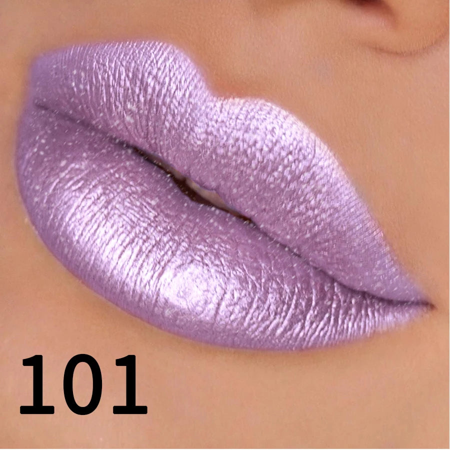 Batom Glitter 19 Cores – Hidratação, Brilho Metalizado e Alta Pigmentação