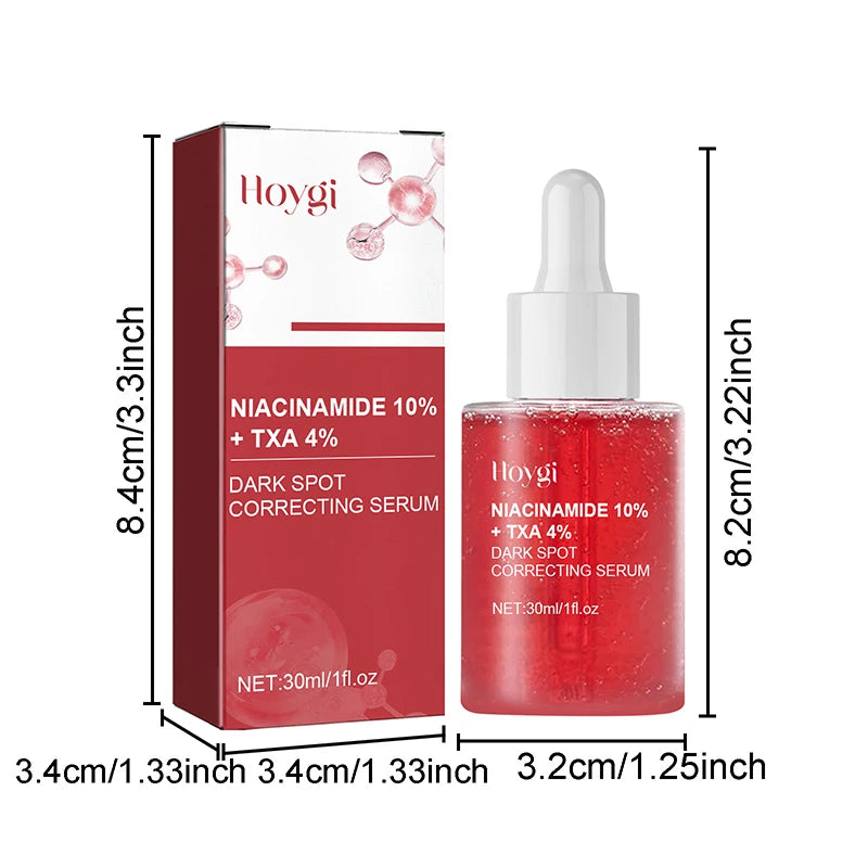 Sérum Facial Uniformizador – 10% Niacinamida + 4% Ácido Tranexâmico | Clareia Manchas de Acne e Uniformiza o Tom da Pele ✨