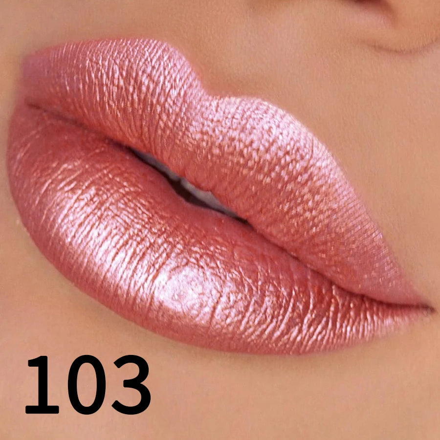 Batom Glitter 19 Cores – Hidratação, Brilho Metalizado e Alta Pigmentação