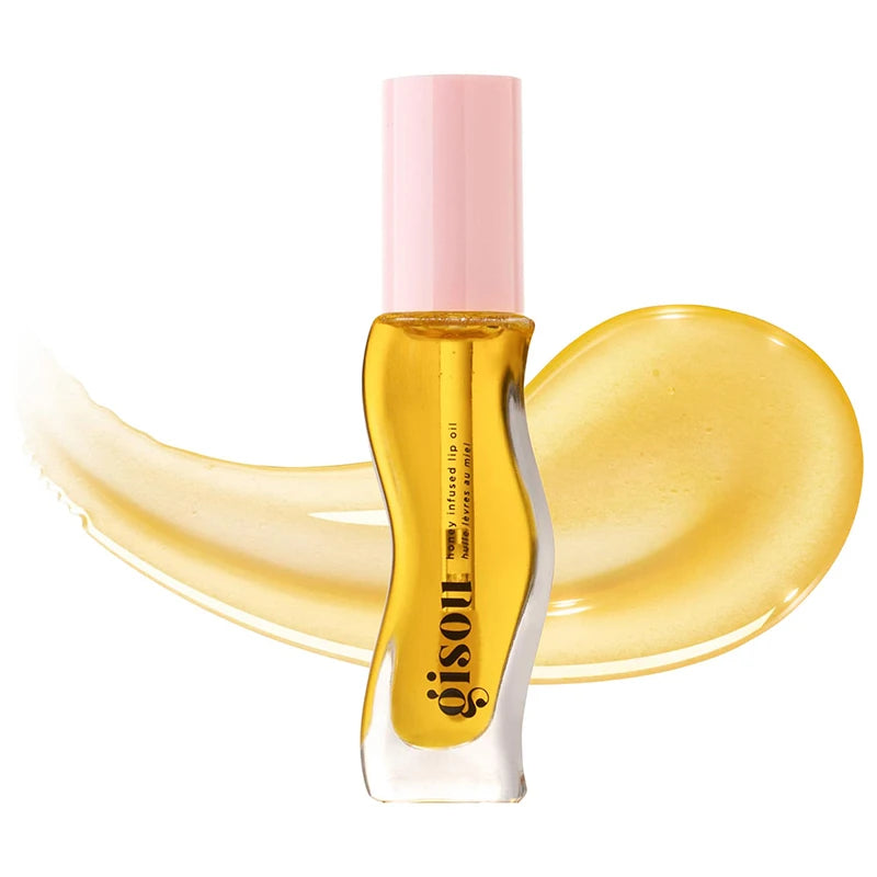 Gisou Gloss Labial Hidratante 2 em 1 | Óleo Labial + Esfoliante | Volume Natural, Brilho Cereja & Efeito Preenchido 💋