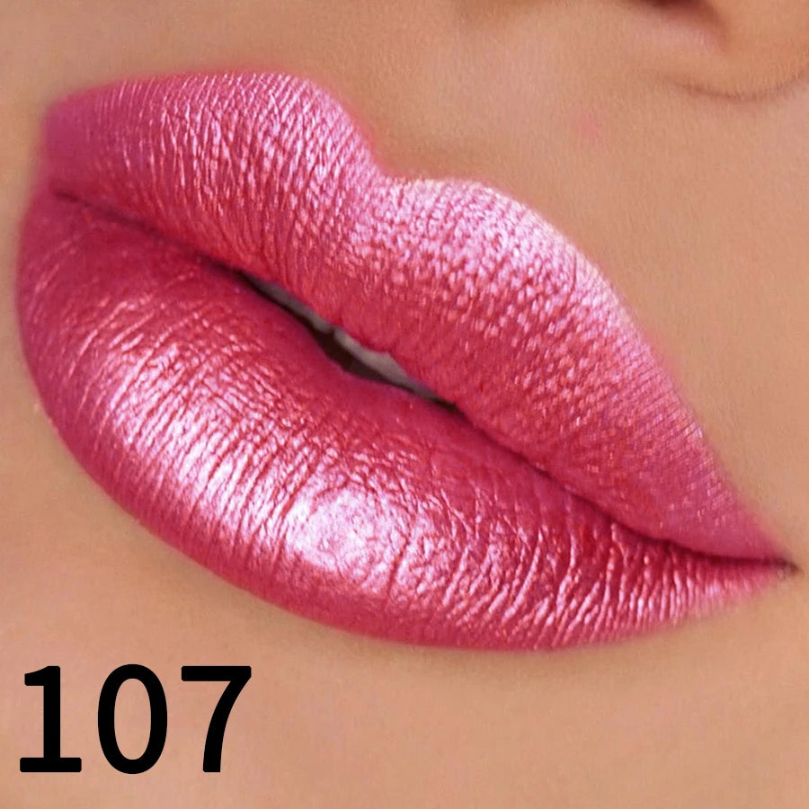 Batom Glitter 19 Cores – Hidratação, Brilho Metalizado e Alta Pigmentação