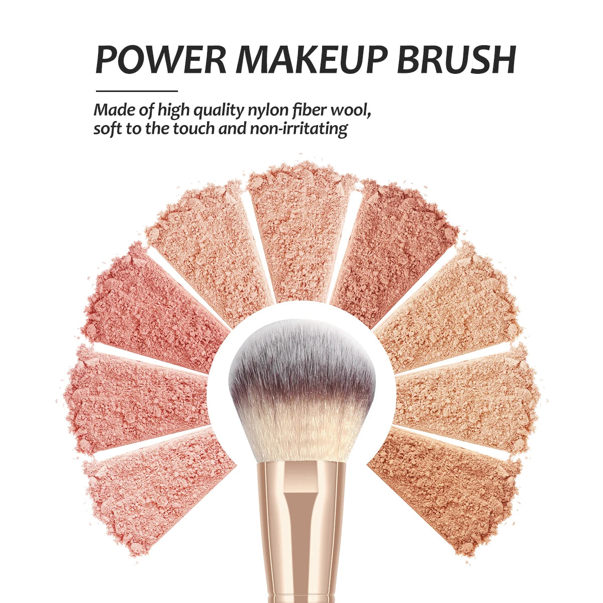 Kit 7 Pincéis de Maquiagem MAANGE – Base, Pó, Corretivo e Blush com Cerdas Macias