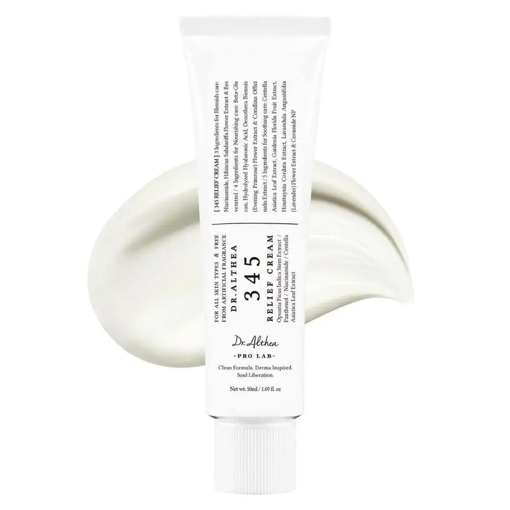 Dr.Althea Creme Facial Coreano 345 Relief | Suavizante, Clareador, Hidratante e Reparador Antioxidante