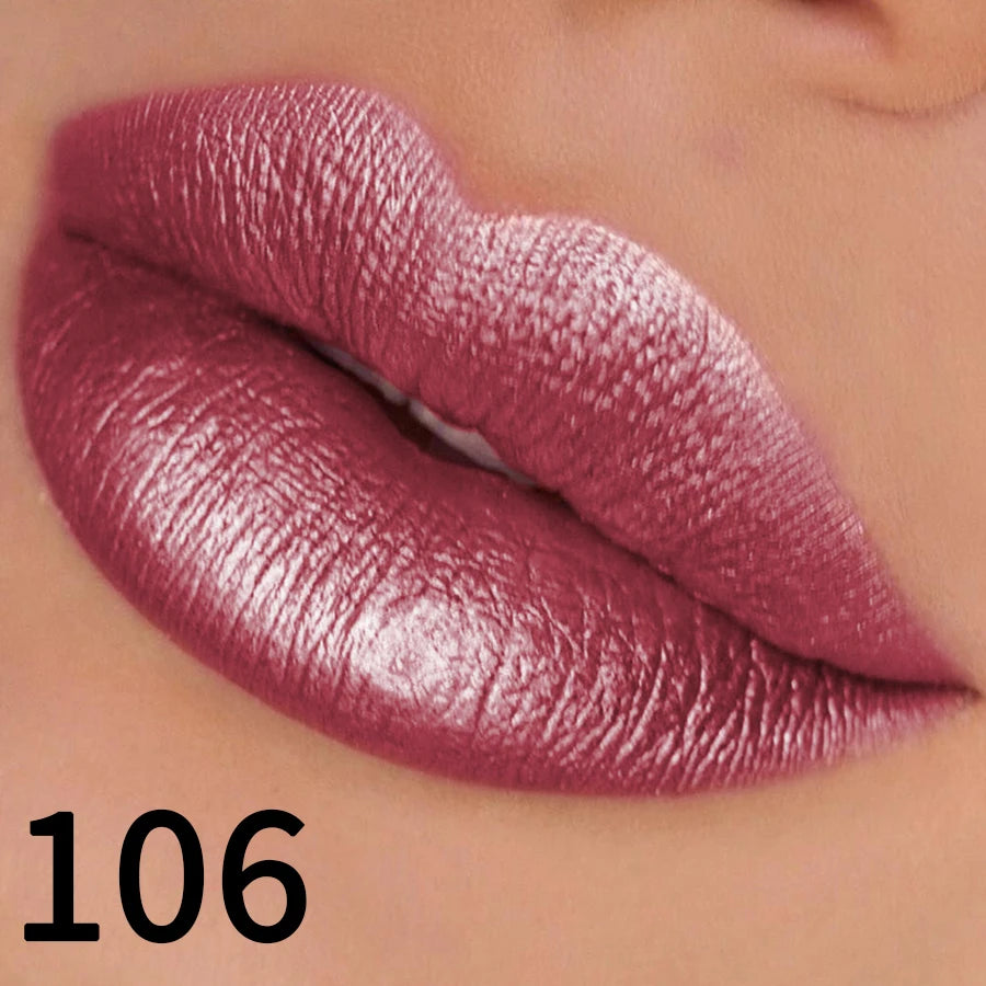 Batom Glitter 19 Cores – Hidratação, Brilho Metalizado e Alta Pigmentação