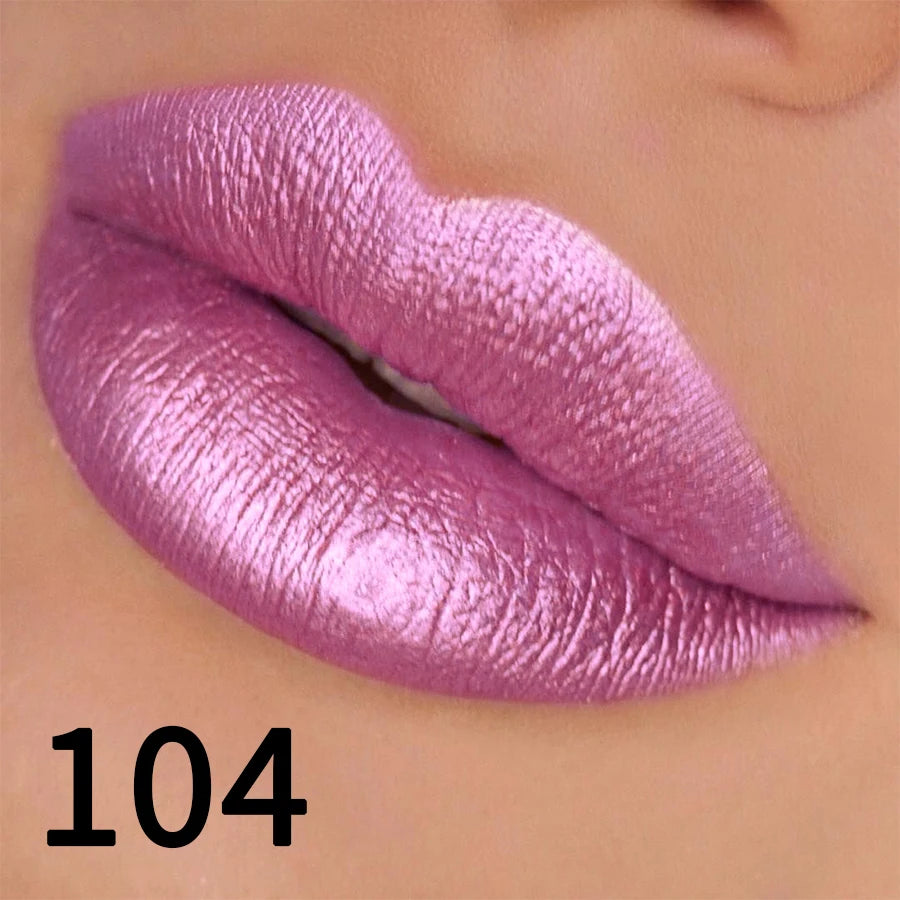 Batom Glitter 19 Cores – Hidratação, Brilho Metalizado e Alta Pigmentação