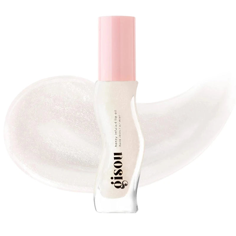 Gisou Gloss Labial Hidratante 2 em 1 | Óleo Labial + Esfoliante | Volume Natural, Brilho Cereja & Efeito Preenchido 💋