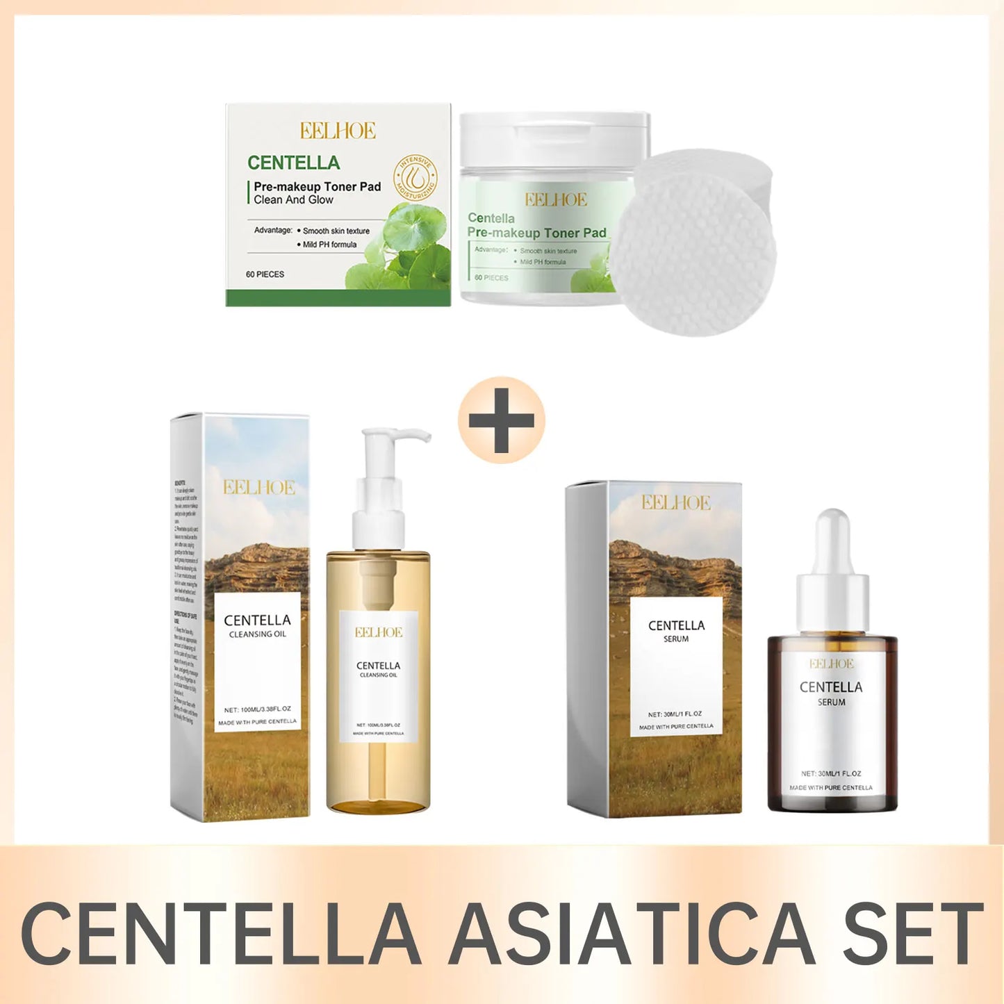 Kit Facial Centella Asiática | Hidrata, Controla a Oleosidade e Minimiza Poros | Com Ácido Hialurônico 💧