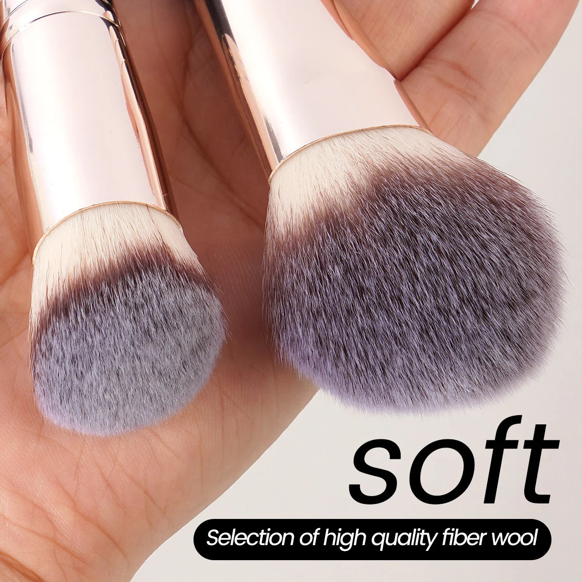 Kit 7 Pincéis de Maquiagem MAANGE – Base, Pó, Corretivo e Blush com Cerdas Macias