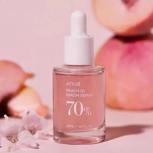 Anua Peach 70 Sérum Facial com Niacinamida 30ml | Hidratação, Luminosidade e Pele Uniforme – Skincare Coreano