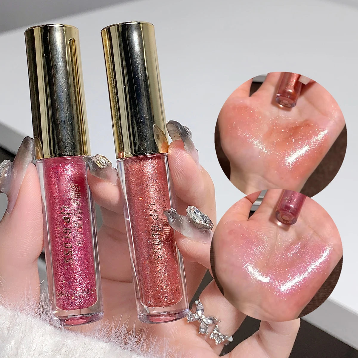 Gloss Labial Hidratante e Brilhante – Efeito Espelhado e Lábios Volumosos