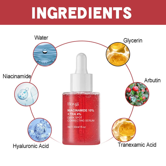 Sérum Facial Uniformizador – 10% Niacinamida + 4% Ácido Tranexâmico | Clareia Manchas de Acne e Uniformiza o Tom da Pele ✨