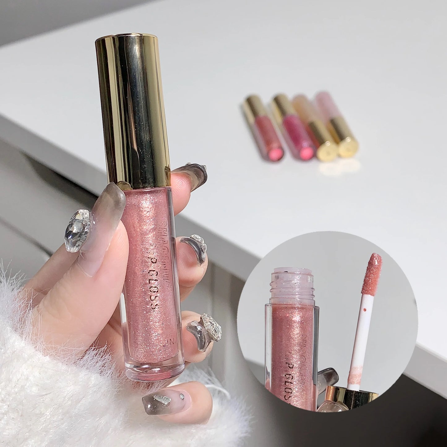 Gloss Labial Hidratante e Brilhante – Efeito Espelhado e Lábios Volumosos