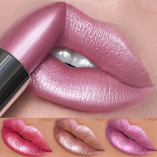 Batom Glitter 19 Cores – Hidratação, Brilho Metalizado e Alta Pigmentação
